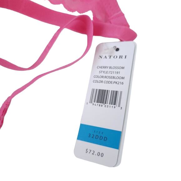 New Cherry Blossom Pink Bra 32DDD (32F) Underwire Lace - Picture 3 of 4